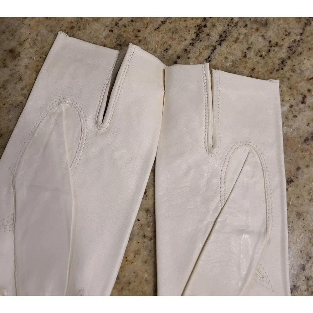New! Vintage Women's Size S 7 White Leather Formal 8.5